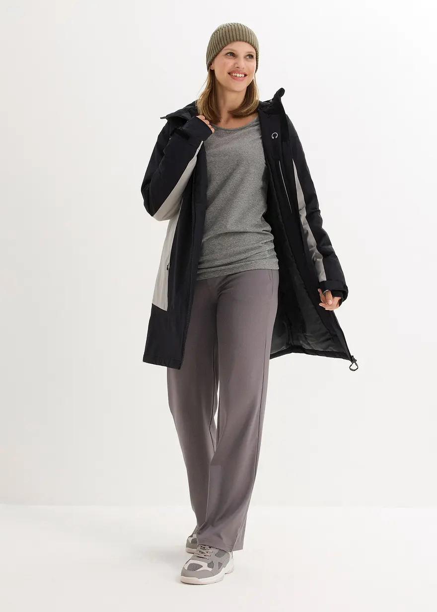 Bonprix Wasserdichter Winter-Mantel - Schwarz - Damen