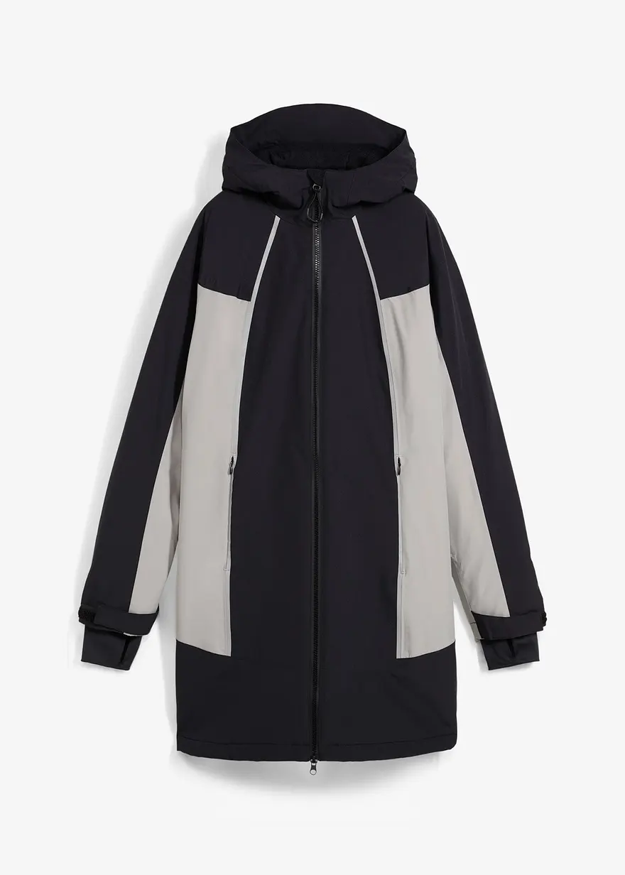 bonprix Wasserdichter Winter-Mantel - schwarz - Damen
