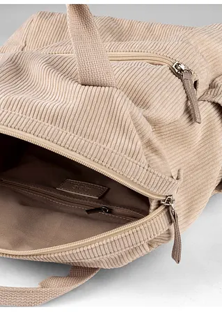 Bonprix Weicher Rucksack In Cordoptik - Beige - Damen