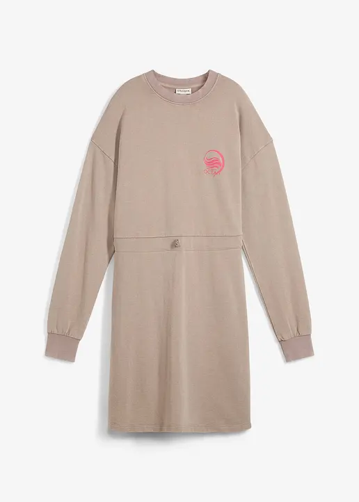 bonprix Weit geschnittenes Sweatkleid - braun - Damen