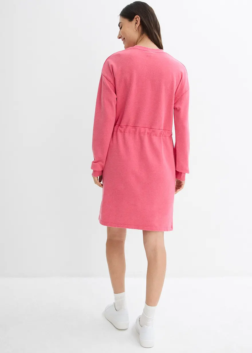 Bonprix Weit Geschnittenes Sweatkleid - Pink - Damen