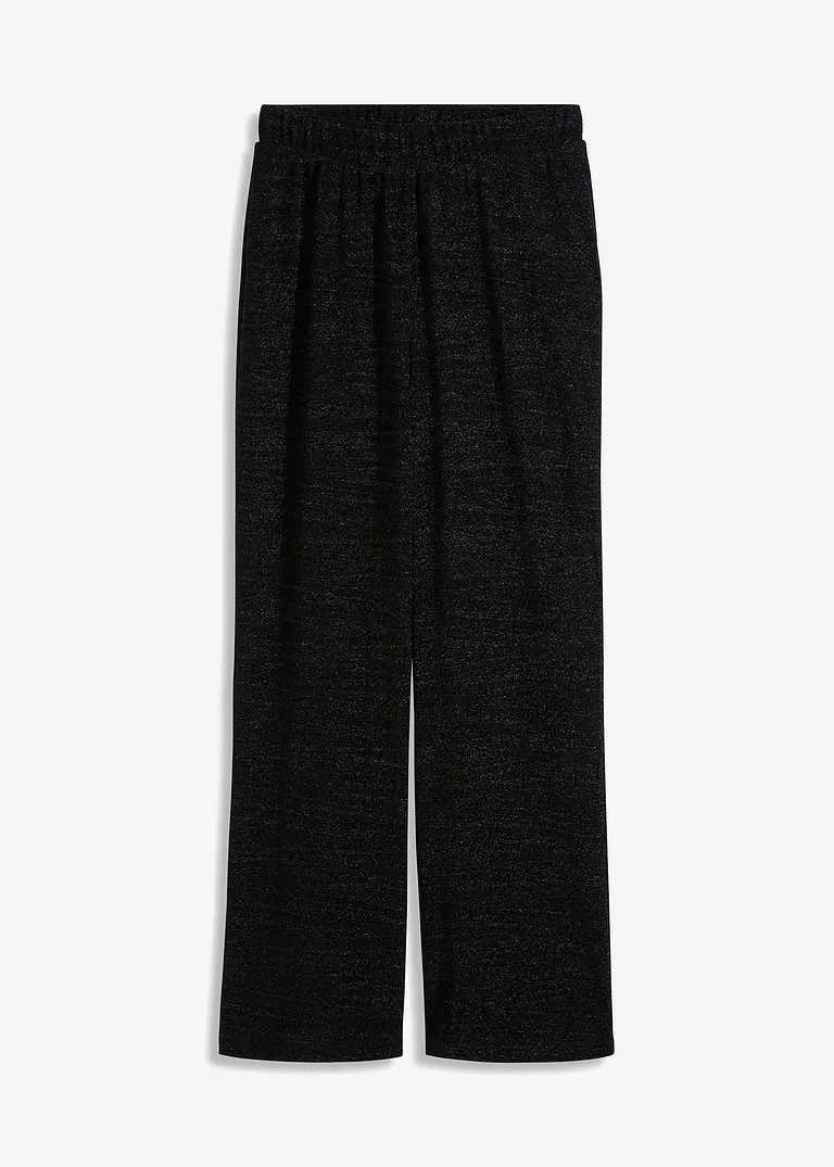 bonprix weite Hose mit Glitzereffekt - schwarz - Damen