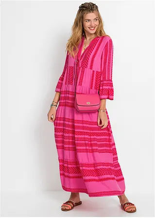 Bonprix Weites Maxikleid - Rot Regular - Damen