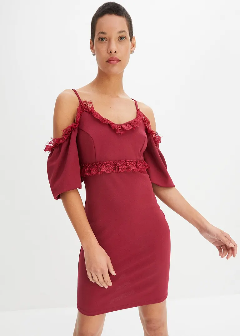 Bonprix Zauberhaftes Kleid Mit Fransen - Lila - Damen