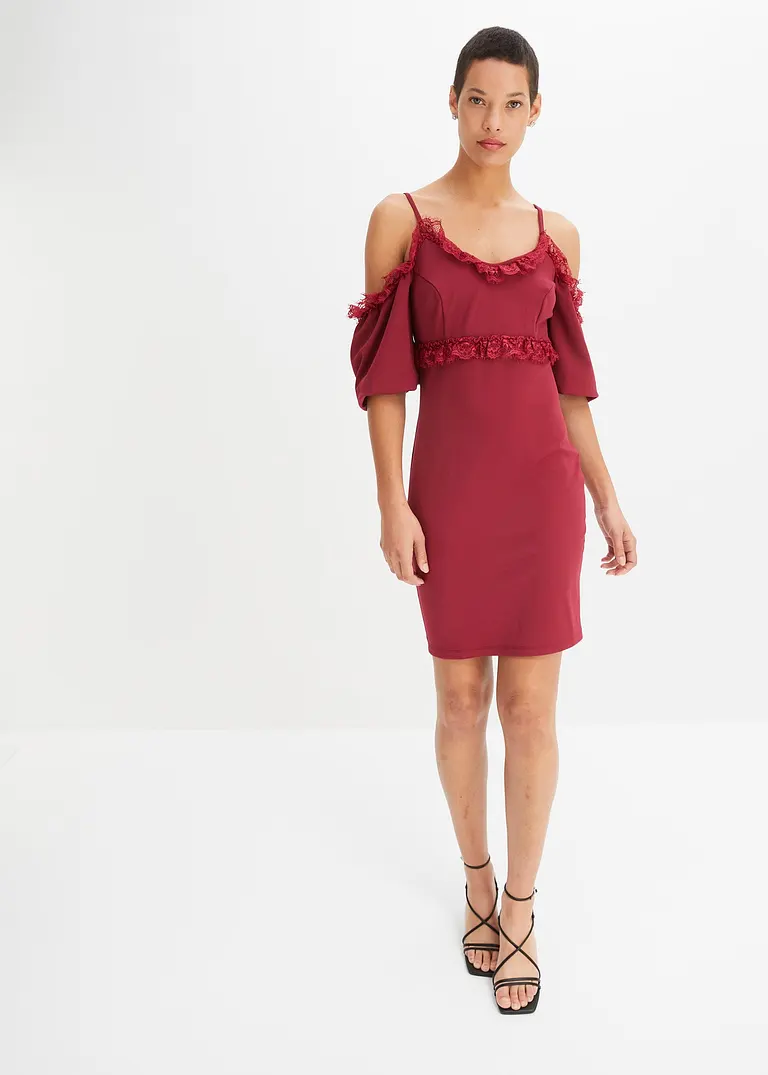 Bonprix Zauberhaftes Kleid Mit Fransen - Lila - Damen