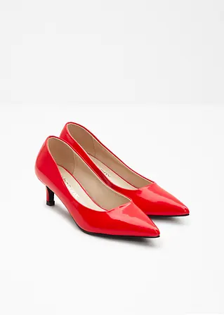 Bonprix Zeitlose Pumps In Lackoptik - Rot - Damen