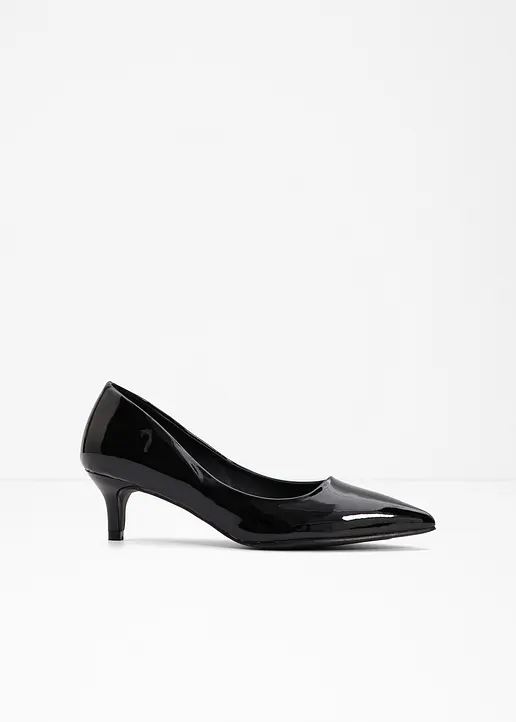 bonprix Zeitlose Pumps in Lackoptik - schwarz - Damen