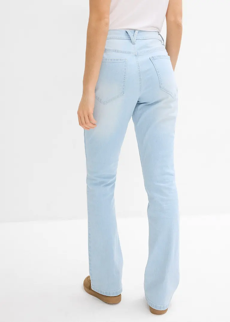 Bonprix Bootcut Jeans Mit Hohem Bund - Blau Regular - Damen
