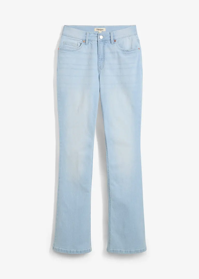 bonprix Bootcut Jeans mit hohem Bund - blau regular - Damen