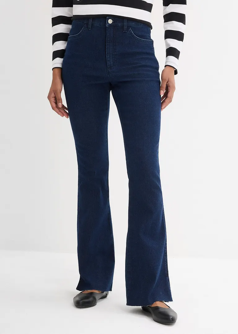 Bonprix Bootcut Jeans Mit Weichem Stretch - Blau Petite