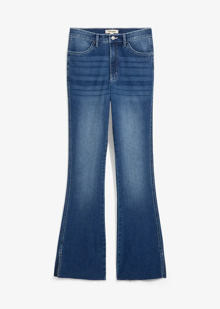 bonprix Bootcut Jeans mit weichem Stretch - blau petite