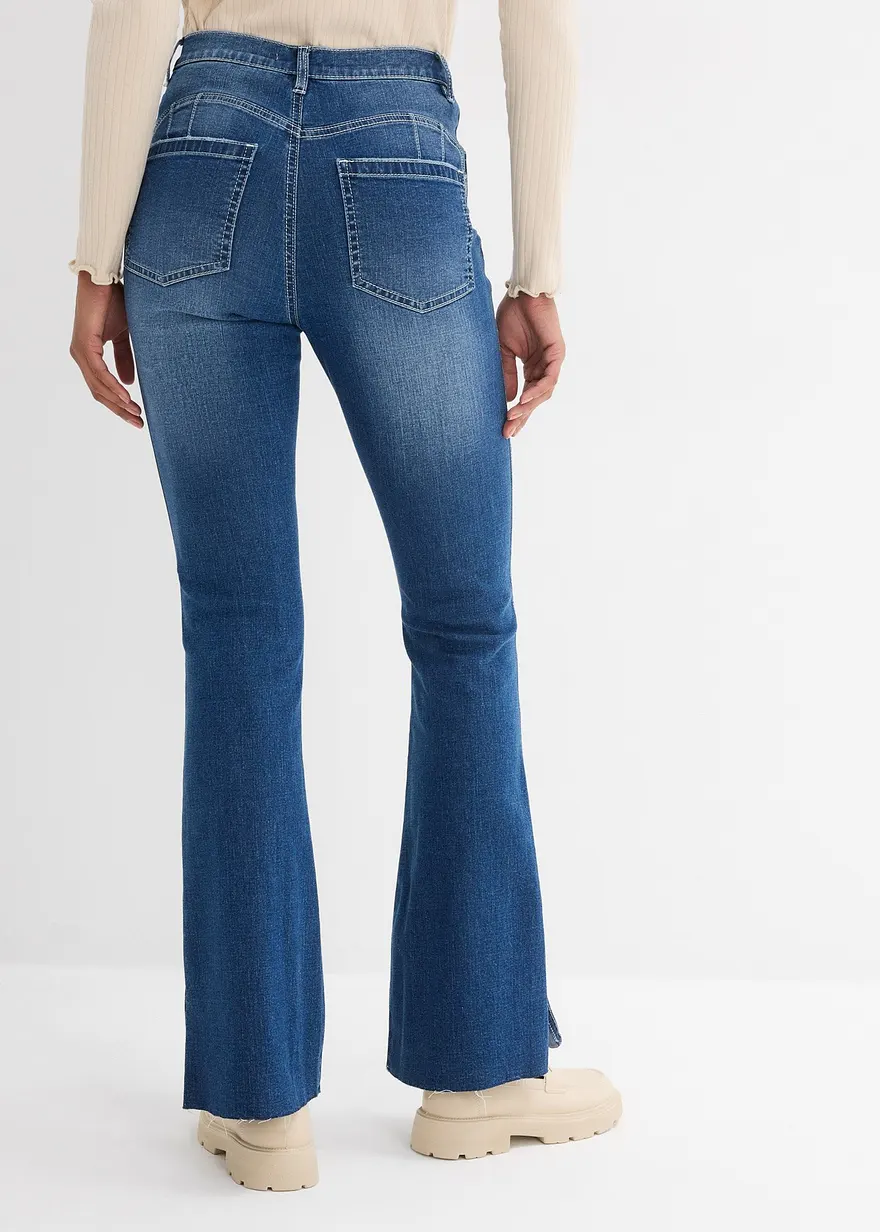 Bonprix Bootcut Jeans Mit Weichem Stretch - Blau Regular