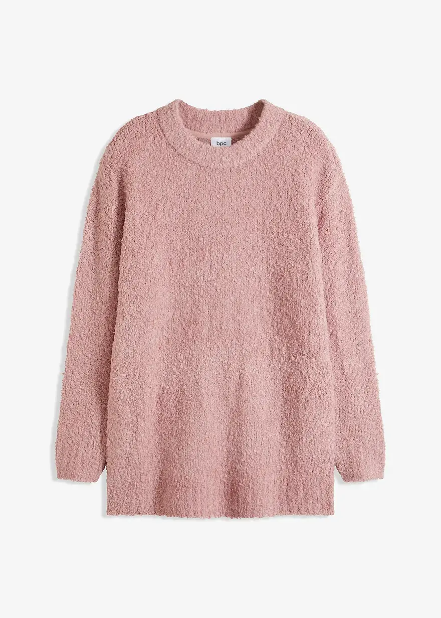 bonprix Bouclé-Pullover aus softem Material weit geschnitten - rosa