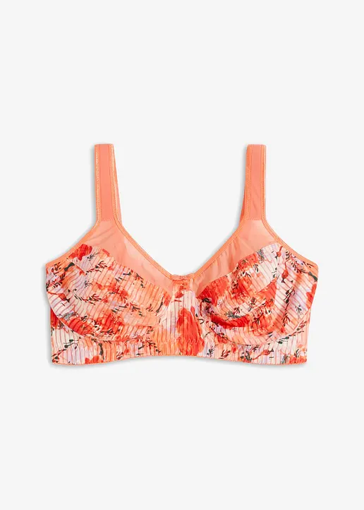 bonprix bügelloser BH mit Druck und transparenten Einsätzen