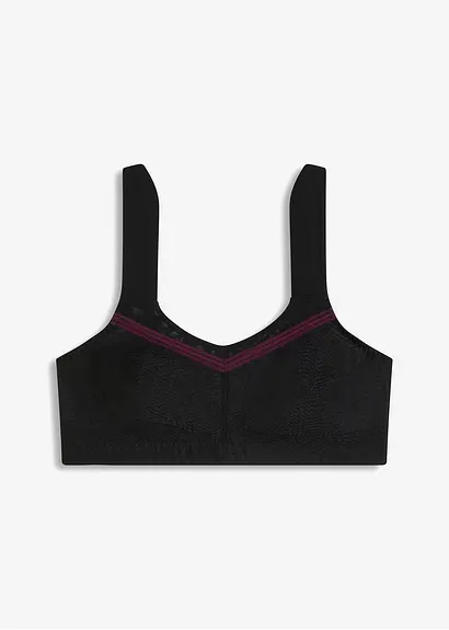 bonprix Bügelloser Sport-BH mit gepolsterten Trägern und Mesh-Einsatz