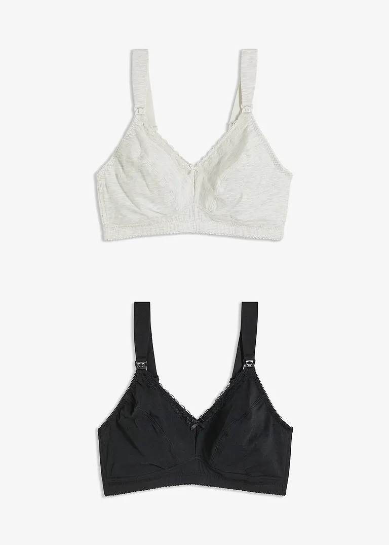 bonprix Bügelloser Still-BH mit Spitze und gepolsterten Trägern mit weicher Bio-Baumwolle
