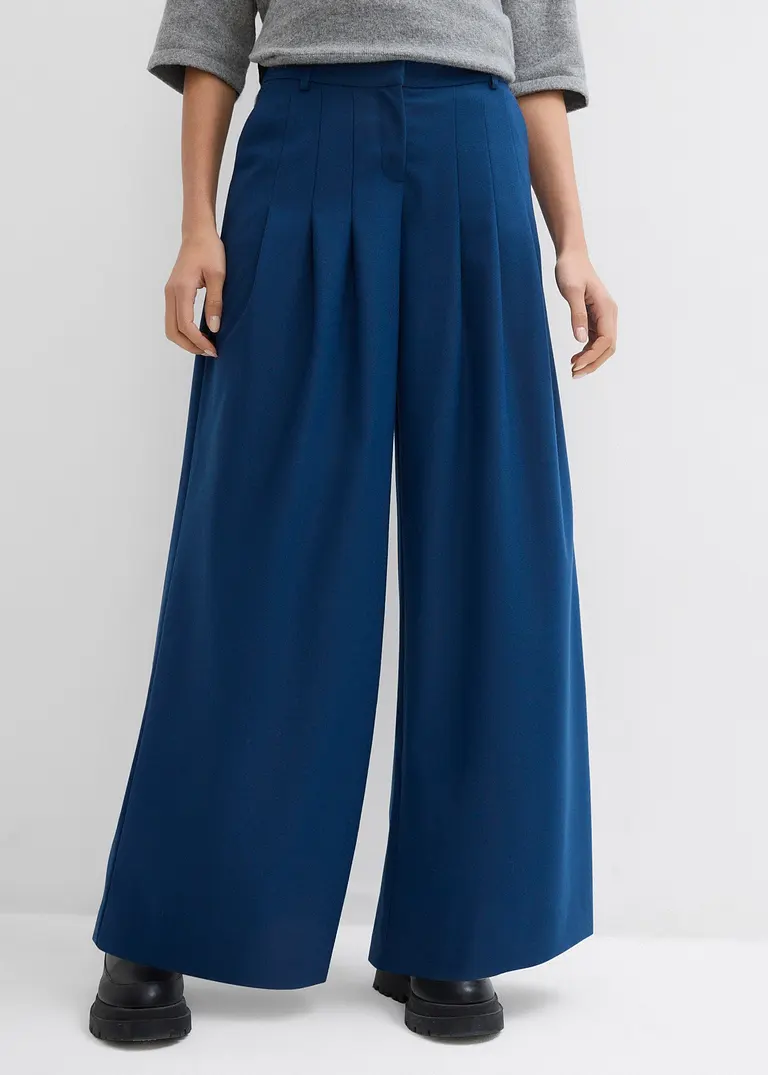 Bonprix Bundfaltenhose Mit Lockerer Passform Abnähern An Der Vorderseite Und Einem Weitem Bein