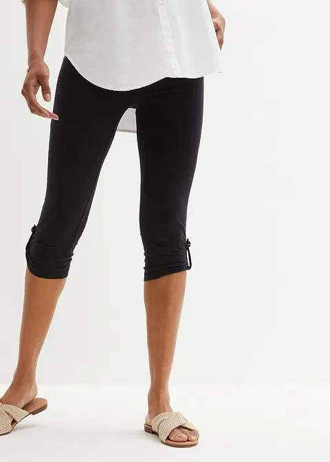 Bonprix Capri Leggings Aus Baumwolle Mit Seitlichem Knopf-Detail - Damen