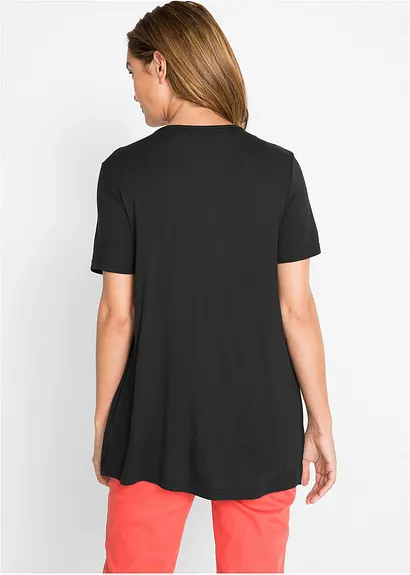 Bonprix Casual 2in1 Shirt Mit Zierknopfleiste Und Verlängerten Saumenden