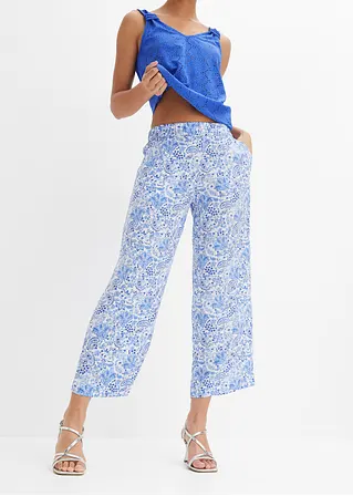 Bonprix Charmante Hose Mit Schönem Druck - Blau - Damen