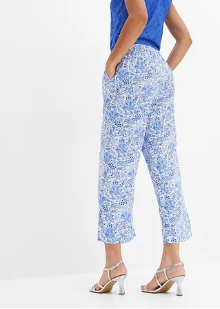 Bonprix Charmante Hose Mit Schönem Druck - Blau - Damen