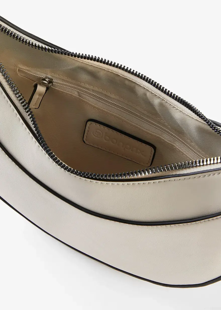 Bonprix Charmante Umhängetasche Aus Lederimitat - Beige - Damen