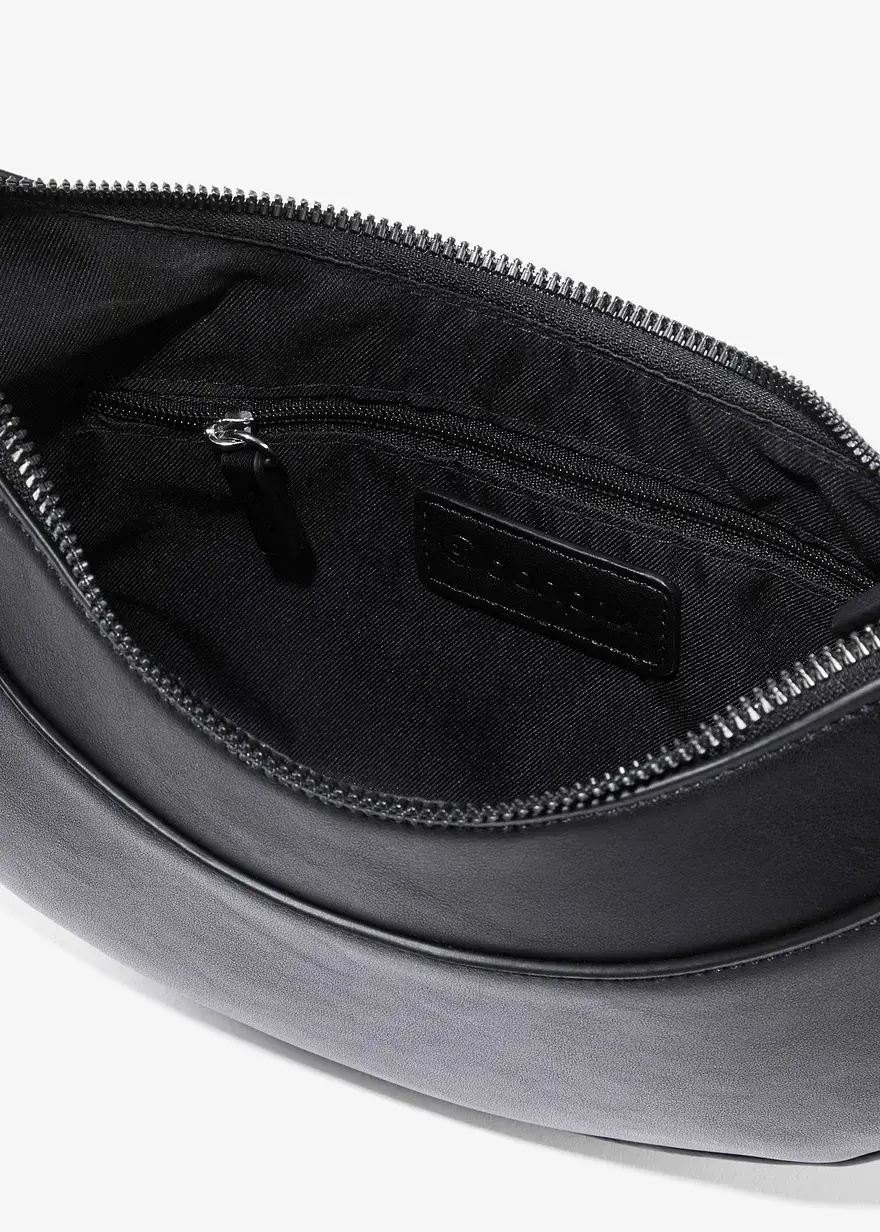 Bonprix Charmante Umhängetasche Aus Lederimitat - Schwarz