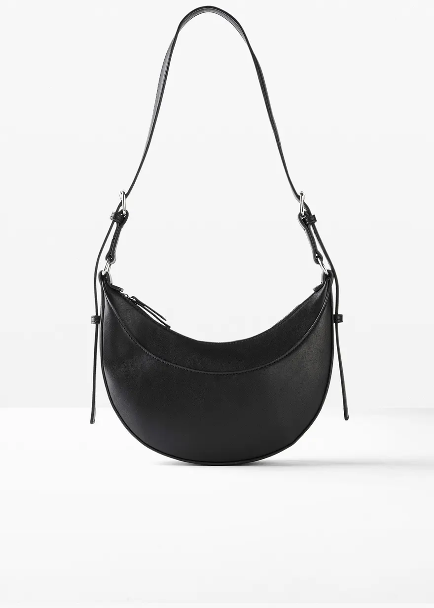 bonprix Charmante Umhängetasche aus Lederimitat - schwarz