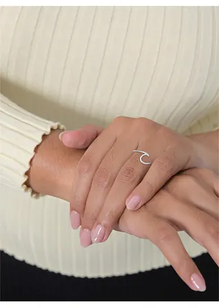 Bonprix Charmanter Ring In Wellenform Aus 925er Sterling Silber - Silber
