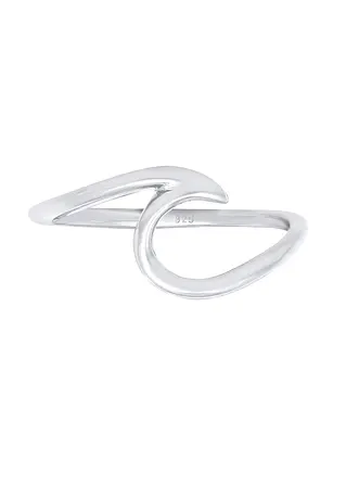 Bonprix Charmanter Ring In Wellenform Aus 925er Sterling Silber - Silber