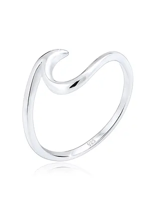 bonprix Charmanter Ring in Wellenform aus 925er Sterling Silber - silber