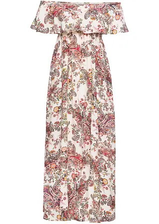 bonprix Charmantes Carmen-Kleid mit großem Volant und betonter Taille