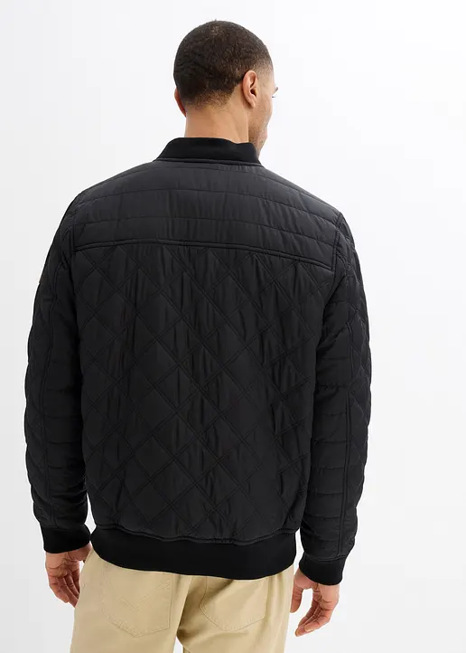 Bonprix Cool Abgesteppter Blouson Mit Leichter Fütterung - Schwarz