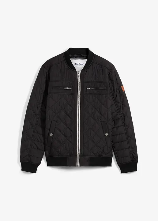 bonprix Cool abgesteppter Blouson mit leichter Fütterung - schwarz