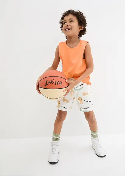 Bonprix Coole Bermuda Mit Allover-Druck - Weiß - Kinder