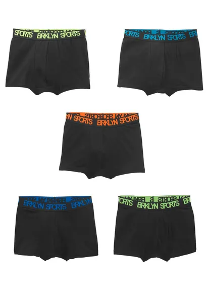 Bonprix Coole Boxershorts Mit Wording Am Bund - Schwarz Bedruckt - Kinder
