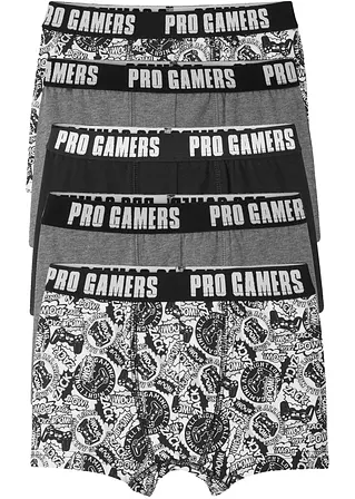 bonprix Coole Boxershorts mit Wording Detail und Print im 5er Pack