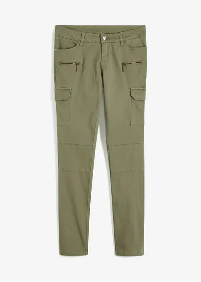 bonprix Coole Hose mit aufgesetzten Taschen - grün - Damen