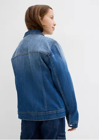 Bonprix Coole Jeansjacke Für Mädchen Mit Hemdkragen - Blau
