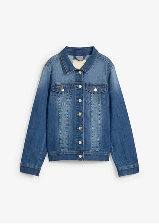 bonprix Coole Jeansjacke für Mädchen mit Hemdkragen - blau