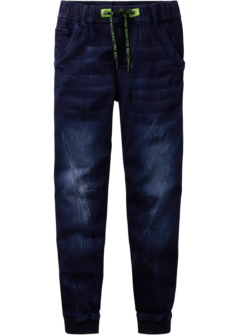 bonprix Coole Jungen Sweatjeans mit neonfarbenen Details am Bindeband