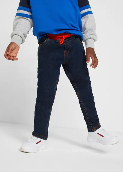 Bonprix Coole Jungen Thermojeans Mit Kontrast-Details - Blau