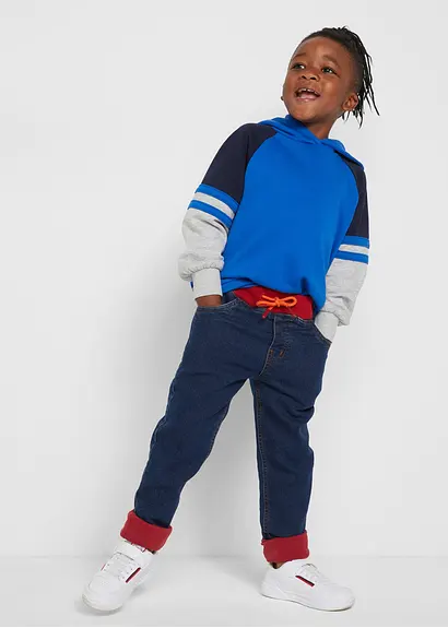 Bonprix Coole Jungen Thermojeans Mit Kontrast-Details - Blau