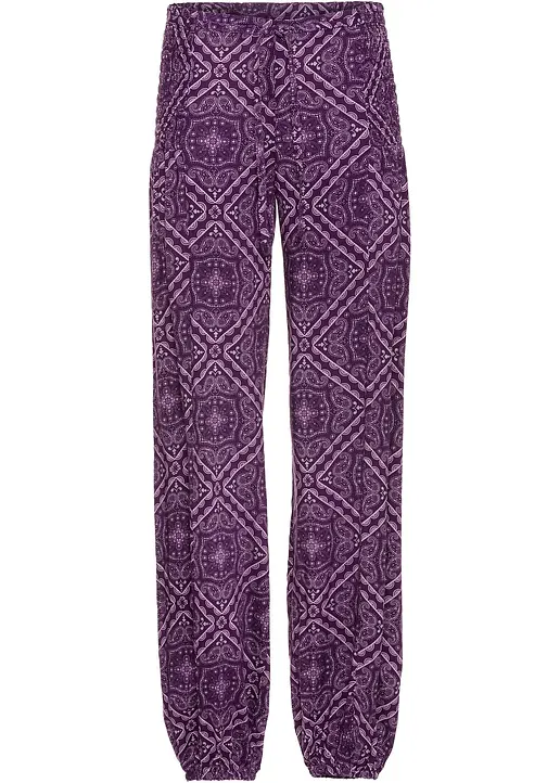 bonprix Coole Pumphose mit raffinierten Raffungen - lila