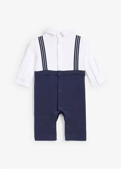 Bonprix Cooler Baby Overall Mit Fliege - Weiß - Kinder