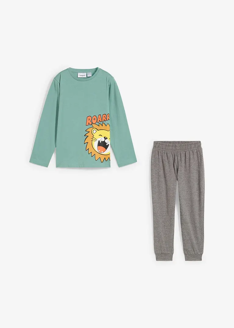 Bonprix Cooler Jungen Pyjama Mit Bio-Baumwolle Im 2-tgl. Set