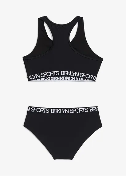 Bonprix Cooler Mädchen Sportbikini Mit Ringerrücken Im 2-tgl. Set