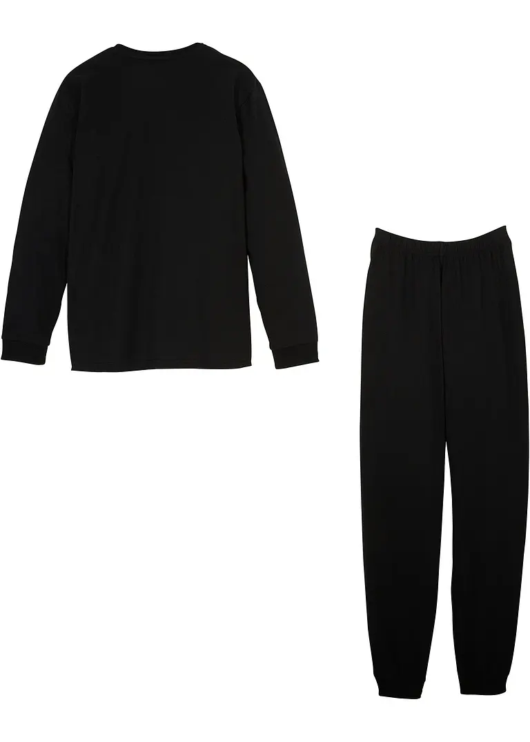 Bonprix Cooler Schlafanzug Mit Bio-Baumwolle Und Großem Schriftzug-Druck Auf Dem Oberteil