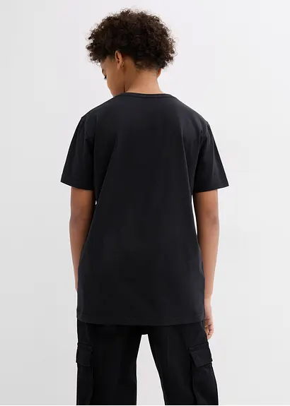 Bonprix Cooles Jungen T-Shirt Mit Großem Druck Vorne - Schwarz
