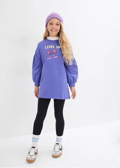 Bonprix Cooles Mädchen Sweatshirt Mit Leggings Aus Bio-Baumwolle Im 2-tlg. Set